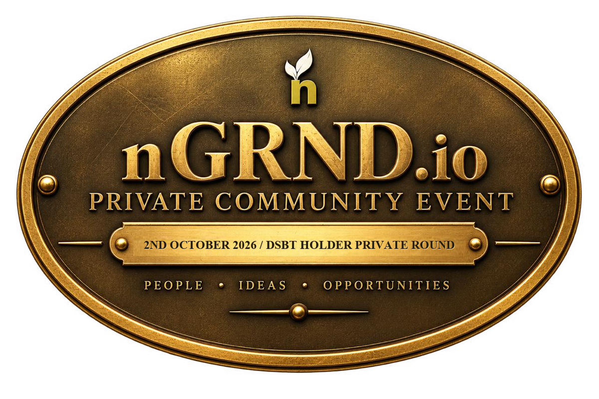 nGRND Private Community Event. 2 October 2026. DSBT holder private round.